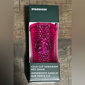 NWT! Starbucks Cold Cup Ornament Keychain